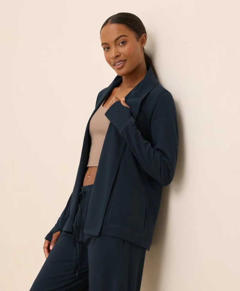 Women's Organic Luxe Stretch Jersey Swing Cardigan - Image 9