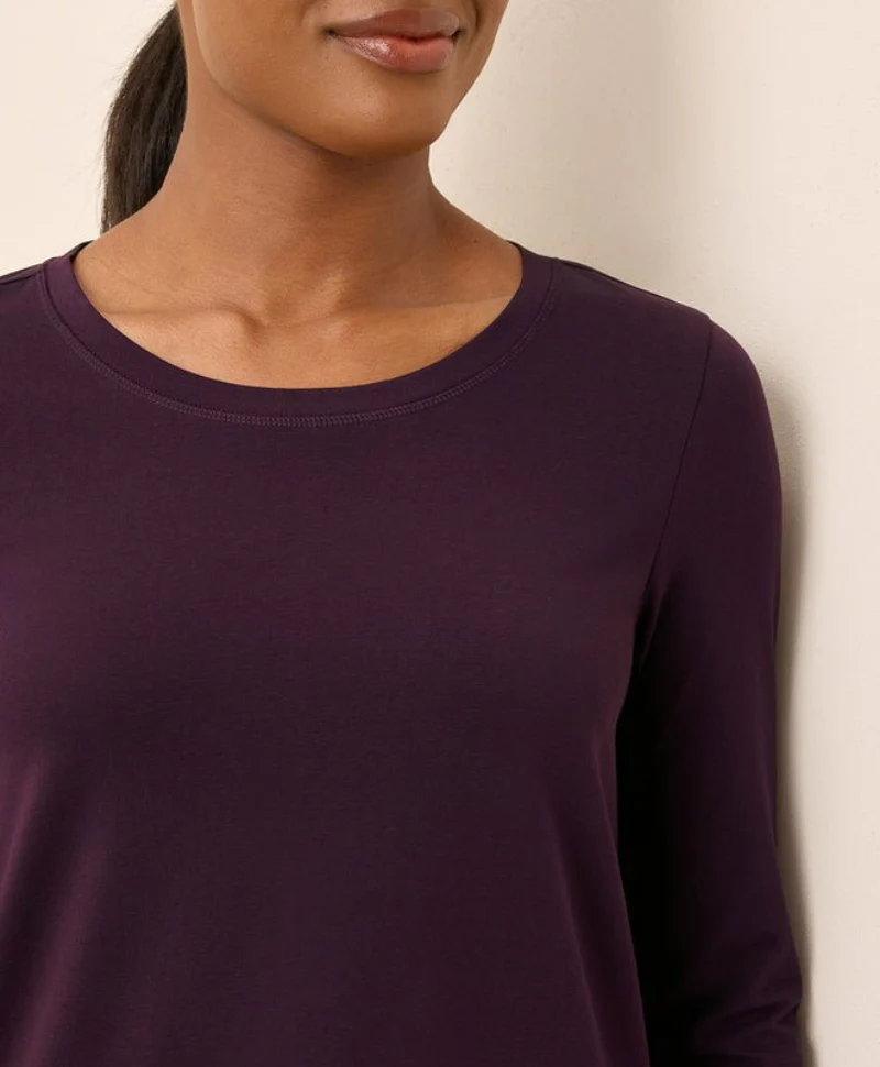 Women's Organic Luxe Stretch Jersey Swing Long Sleeve Tee - Image 6
