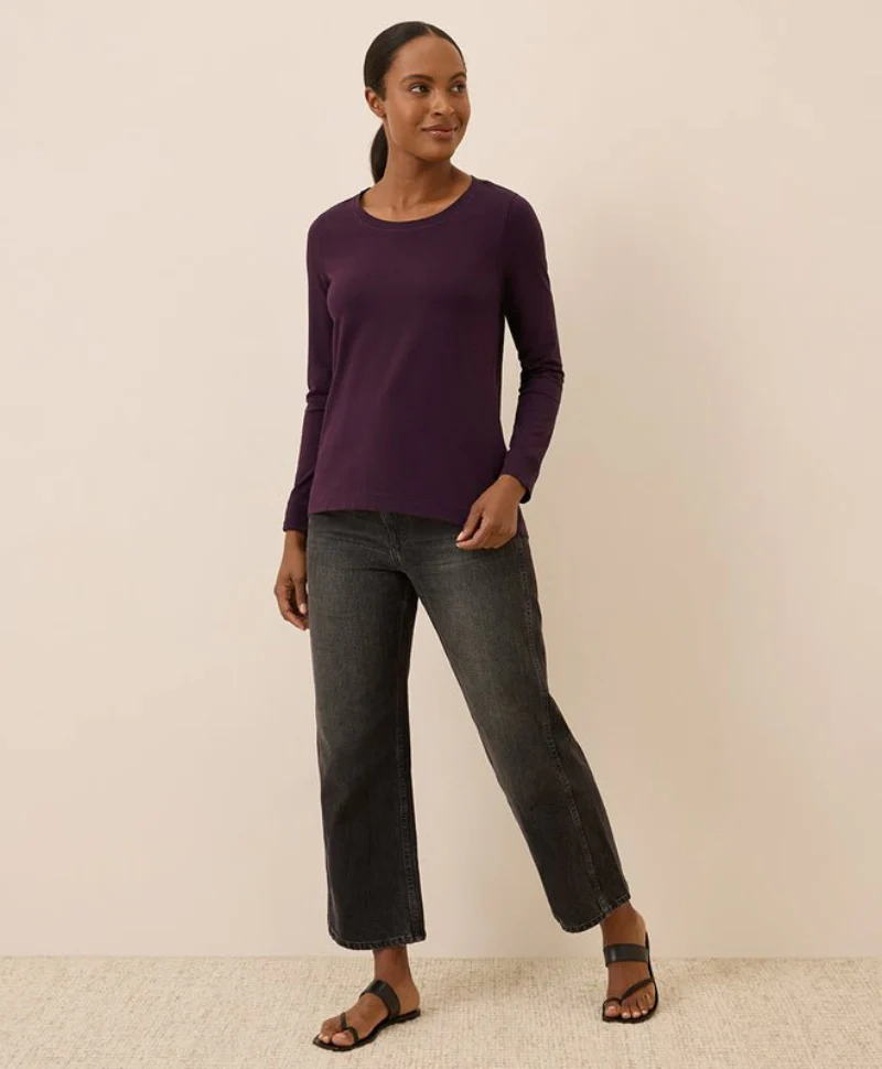 Women's Organic Luxe Stretch Jersey Swing Long Sleeve Tee - Image 7