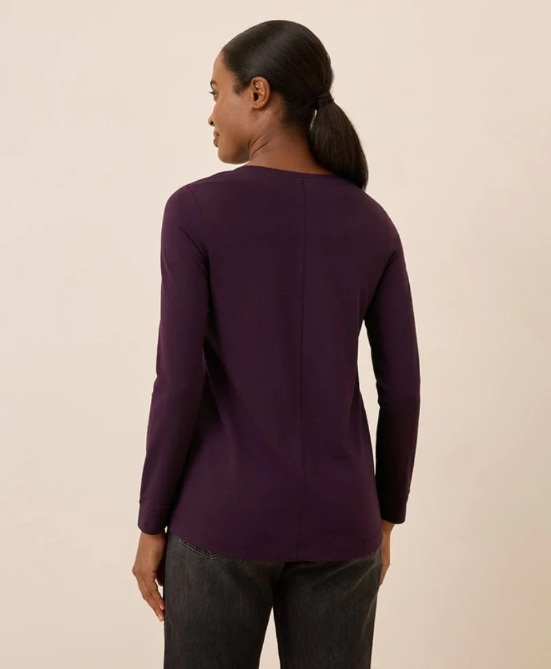 Women's Organic Luxe Stretch Jersey Swing Long Sleeve Tee - Image 8