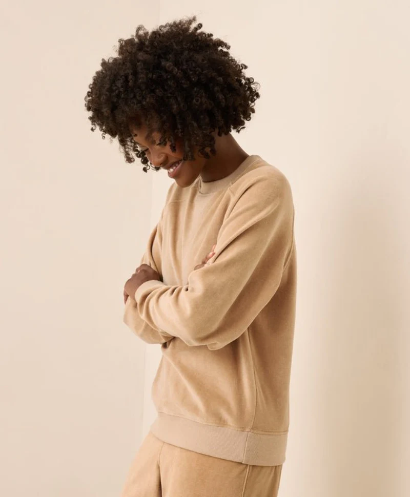 Women's Organic Pure Velour Crew Sweatshirt - Image 10