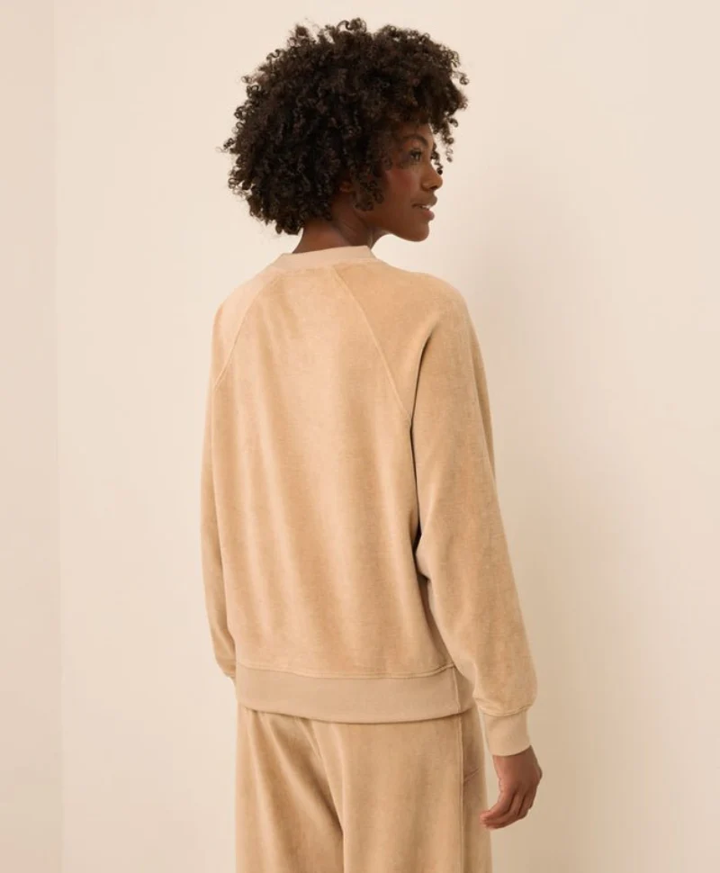 Women's Organic Pure Velour Crew Sweatshirt - Image 11