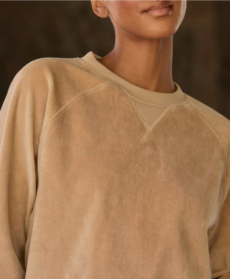 Women's Organic Pure Velour Crew Sweatshirt - Image 12