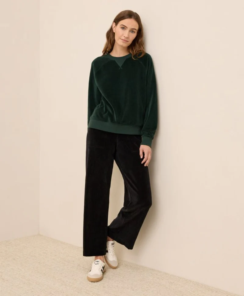Women's Organic Pure Velour Crew Sweatshirt - Image 13