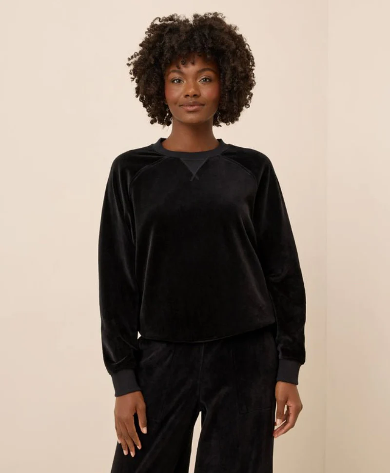 Women's Organic Pure Velour Crew Sweatshirt - Image 2