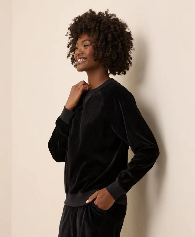Women's Organic Pure Velour Crew Sweatshirt - Image 4