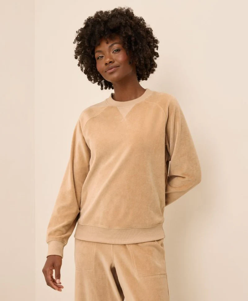 Women's Organic Pure Velour Crew Sweatshirt - Image 7