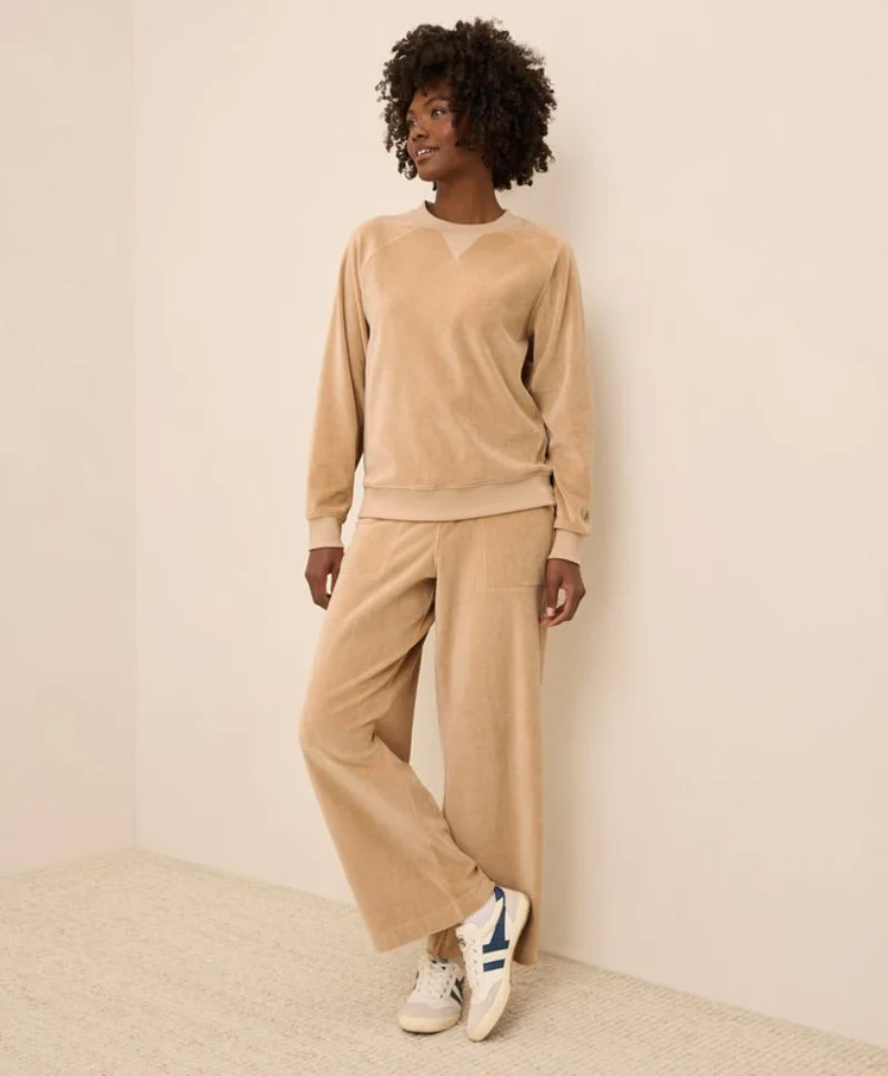 Women's Organic Pure Velour Crew Sweatshirt - Image 8