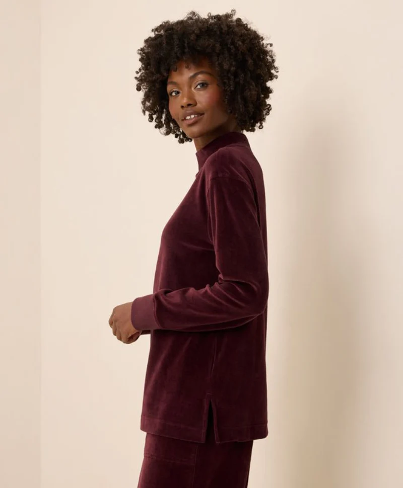 Women's Organic Pure Velour Mock Tunic - Image 15