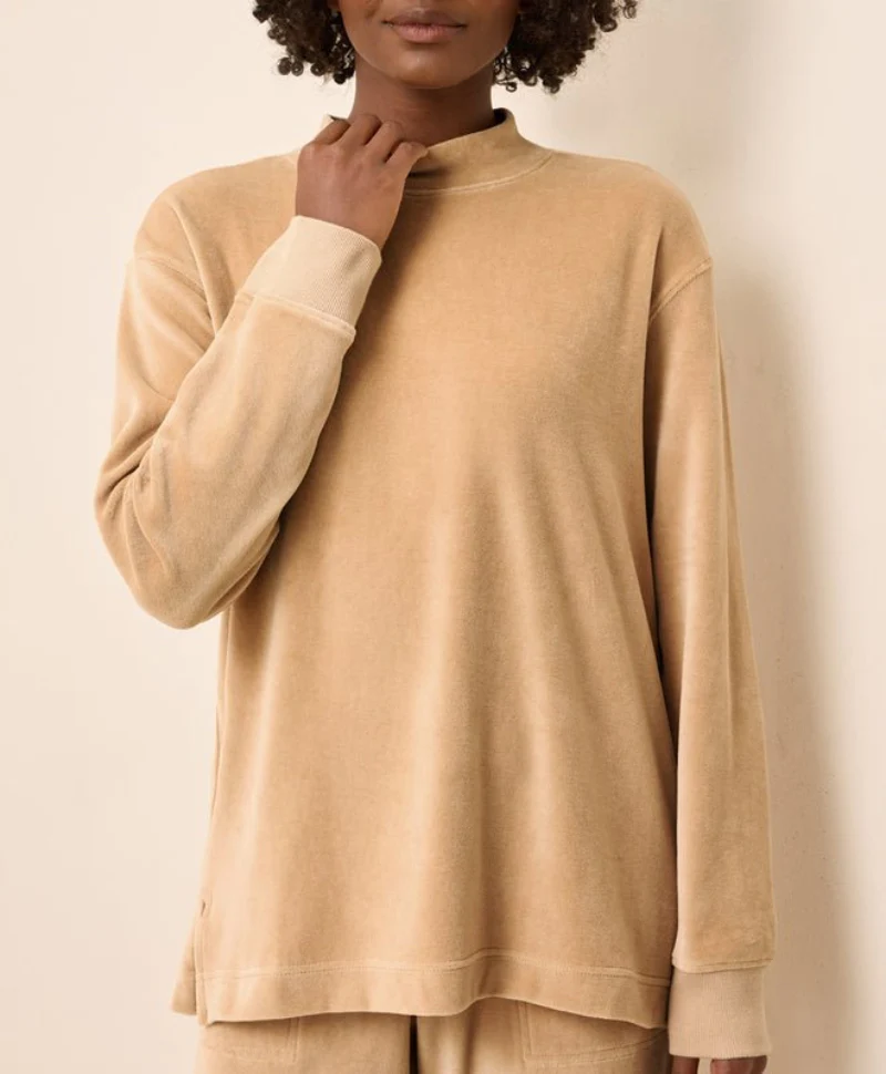 Women's Organic Pure Velour Mock Tunic - Image 4