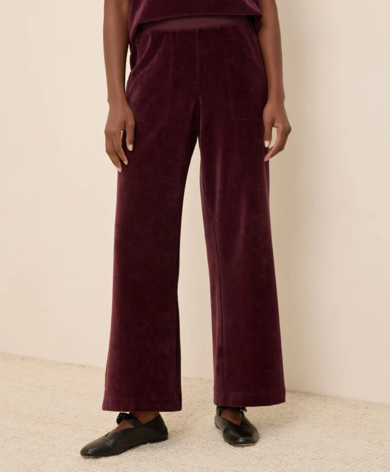 Women's Organic Pure Velour Wide Leg Pant - Image 11