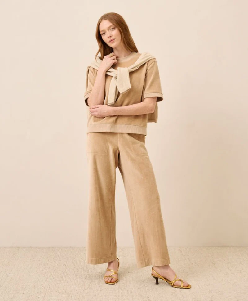 Women's Organic Pure Velour Wide Leg Pant - Image 8