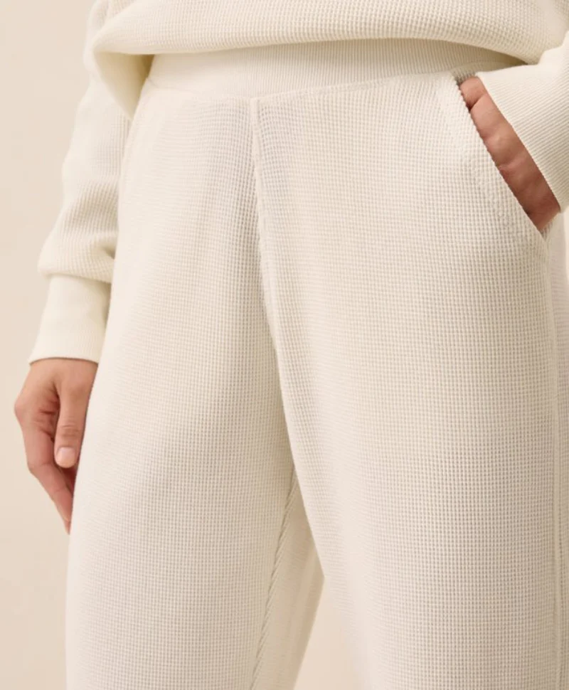 Women's Organic Thermal Waffle Wide Leg Pant - Image 10