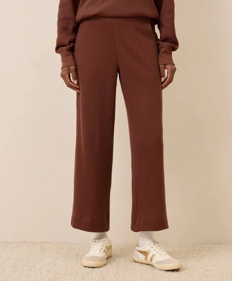 Women's Organic Thermal Waffle Wide Leg Pant - Image 2
