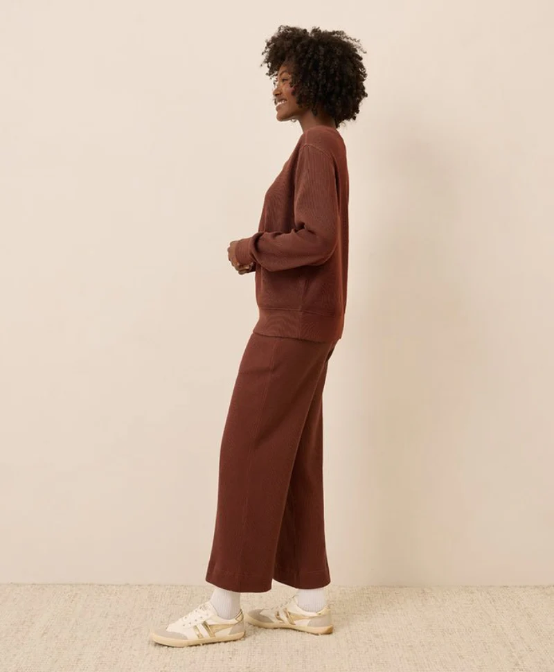 Women's Organic Thermal Waffle Wide Leg Pant - Image 4