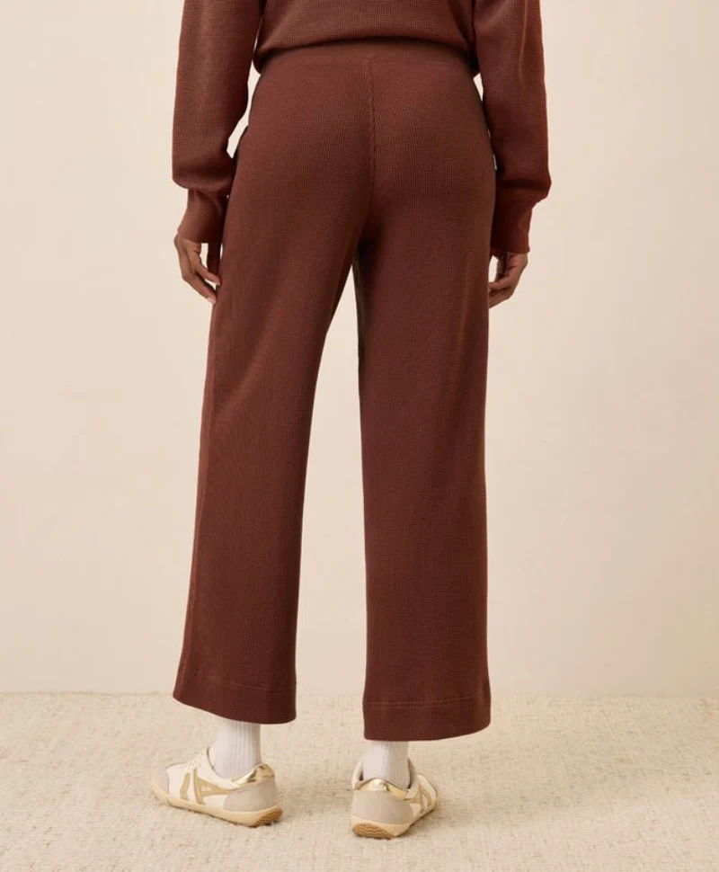 Women's Organic Thermal Waffle Wide Leg Pant - Image 5