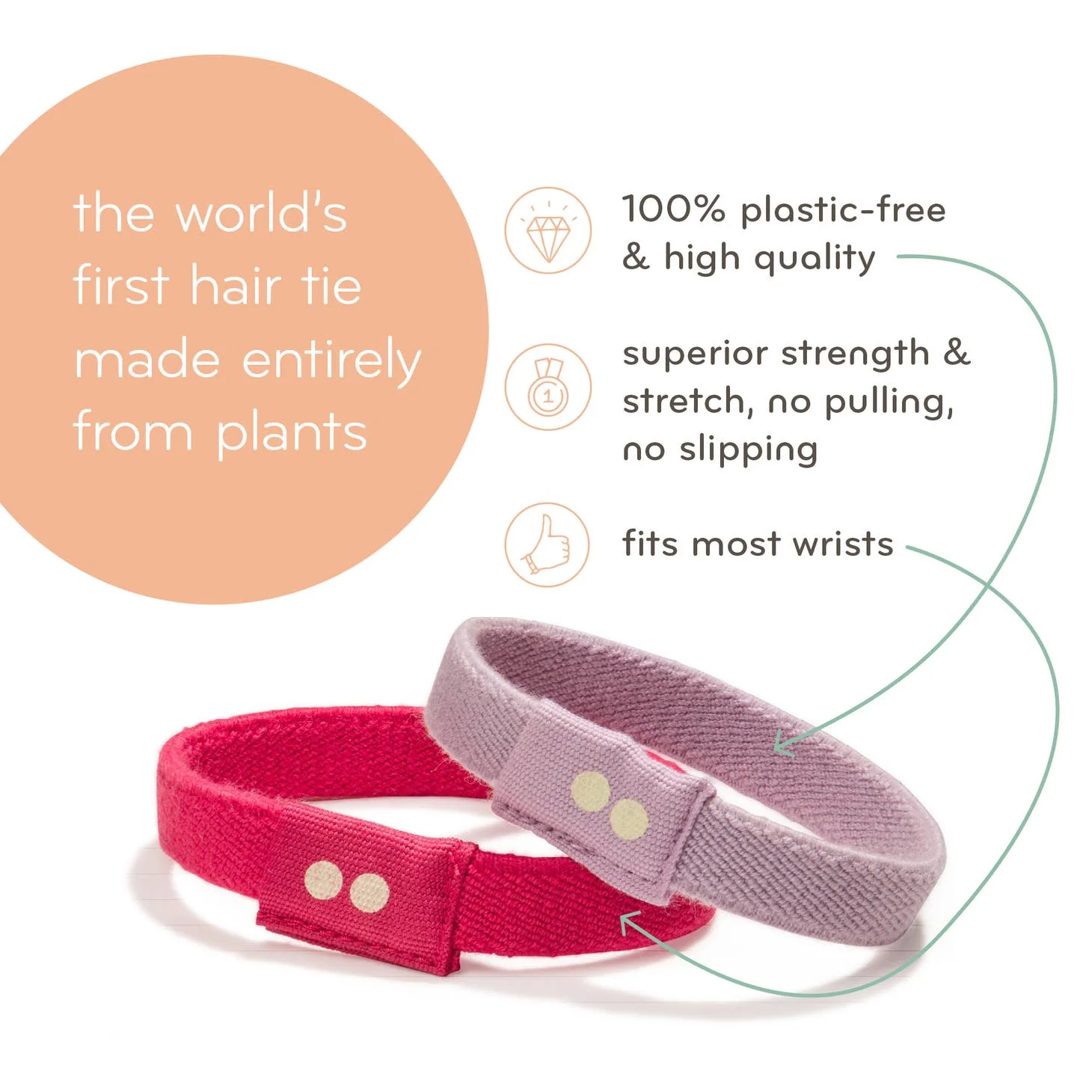 Plastic-free Biodegradable Hair Ties - Image 6