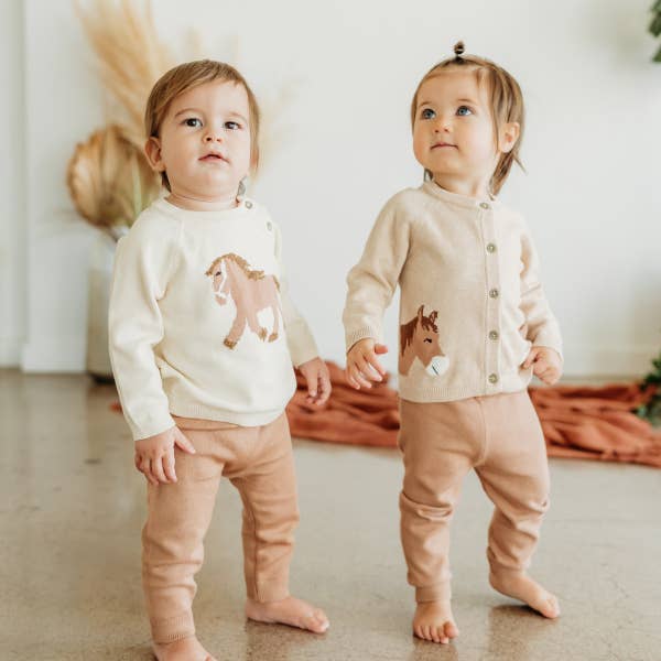 Organic Pocket Baby Pants Sweater Knit | Chai Spice - Image 3