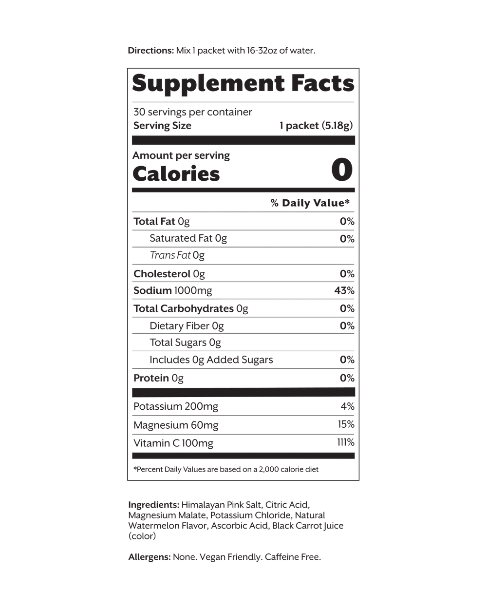 Electrolyte Drink Mix | Unsweetened Salted Watermelon - Image 2