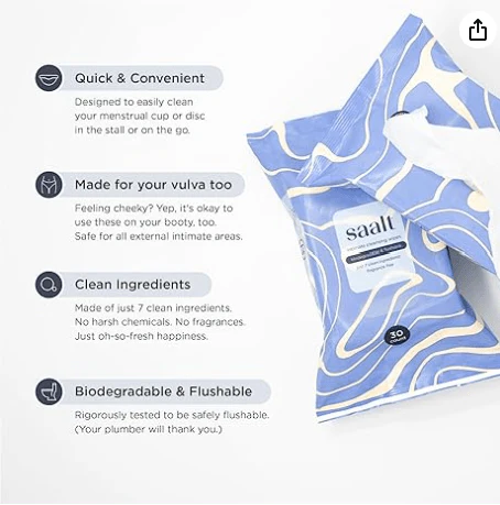 Saalt Intimate Cleansing Wipes - Image 3