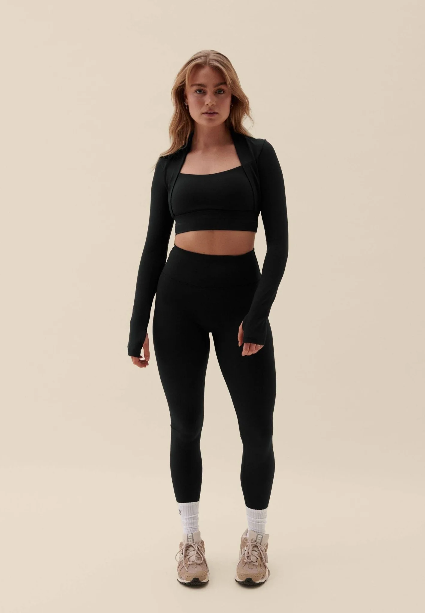 Softsculpt Cropped Bolero Long Sleeve Top | Black - Image 5