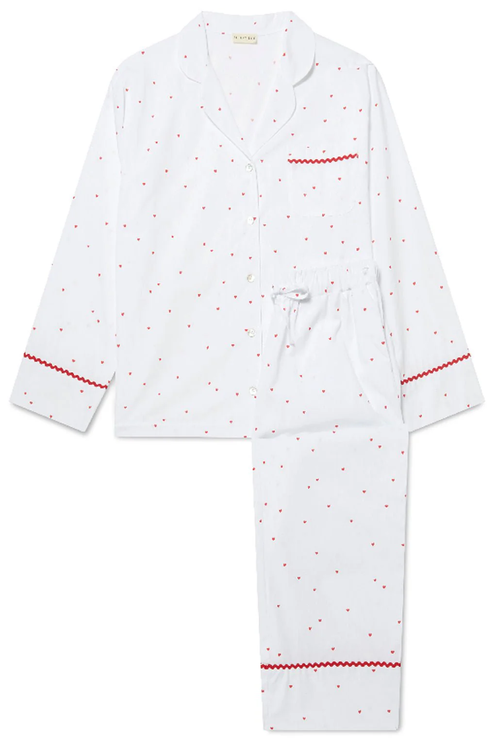Limited Edition Women's Traditional Pajama Set | Heart Ric-Rac Trim - Image 2