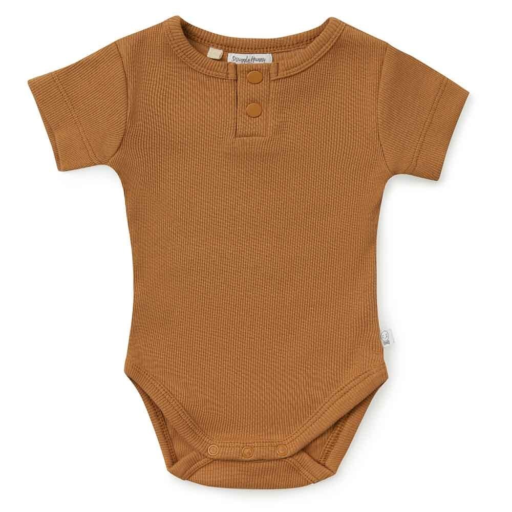 Chestnut Short Sleeve Organic Bodysuit - Image 3
