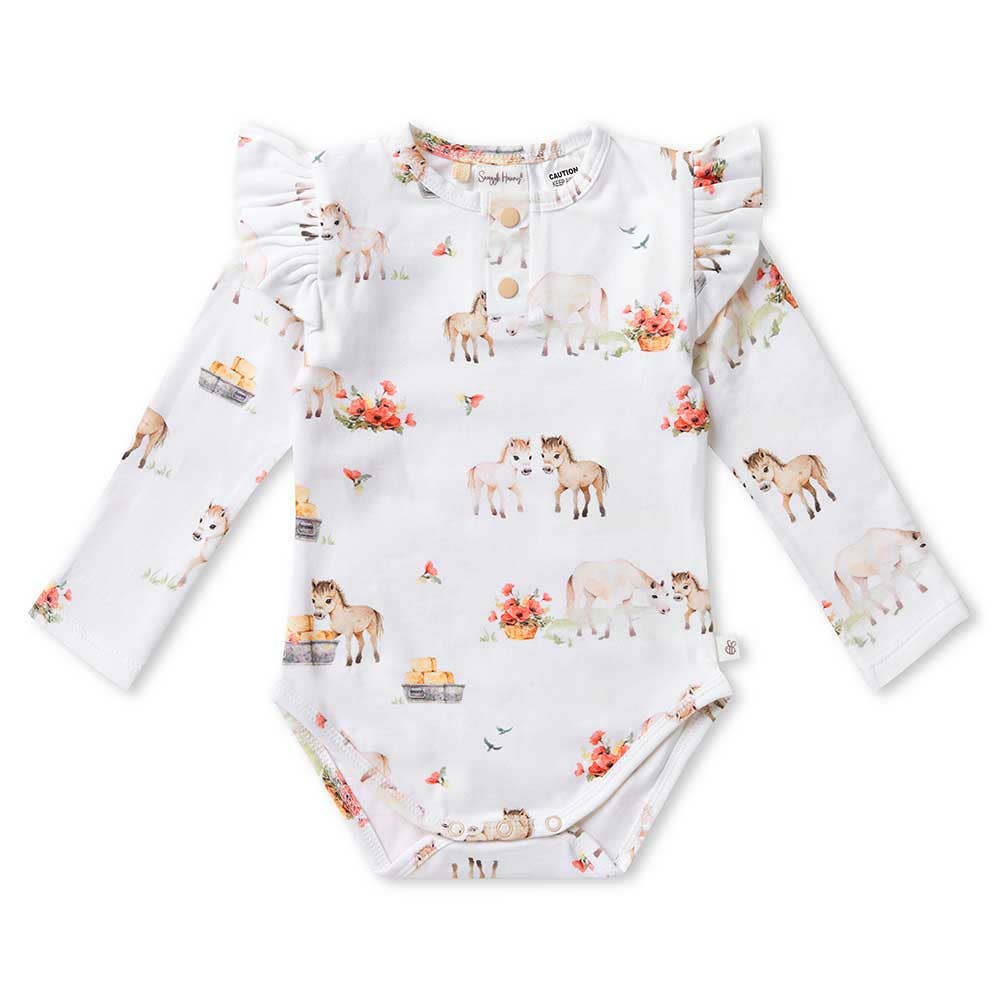 Pony Pals Long Sleeve Organic Bodysuit - Image 2