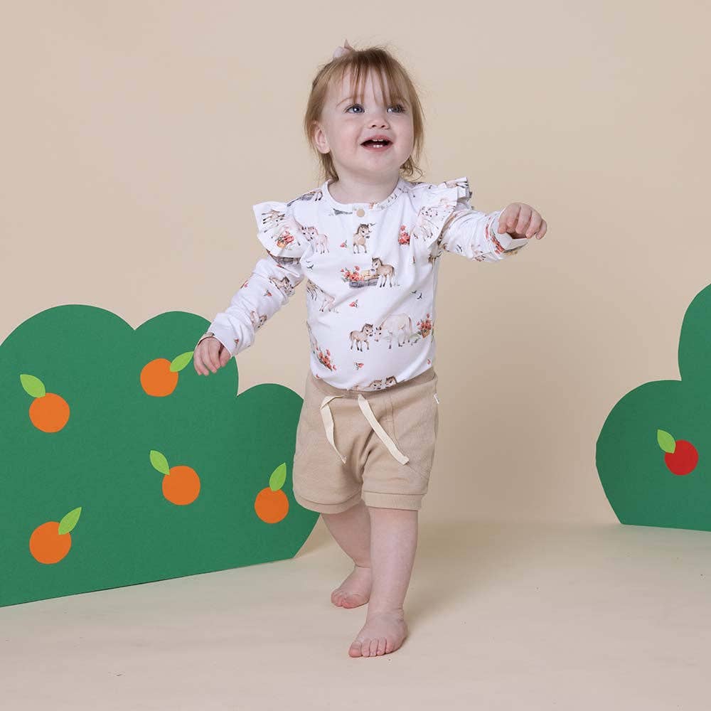 Pony Pals Long Sleeve Organic Bodysuit - Image 3
