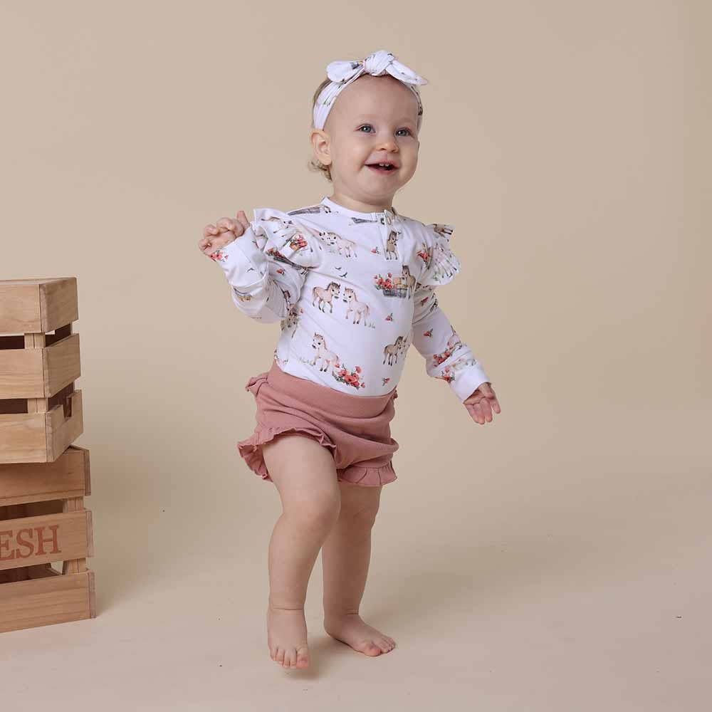 Pony Pals Long Sleeve Organic Bodysuit - Image 4