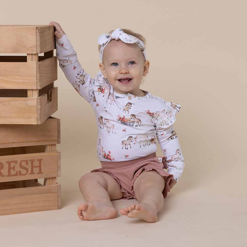 Pony Pals Long Sleeve Organic Bodysuit - Image 6