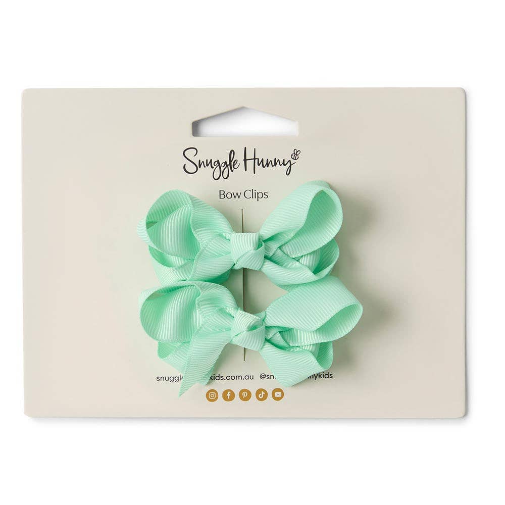 Baby Green Piggy Tail Hair Clips | Pair - Image 3