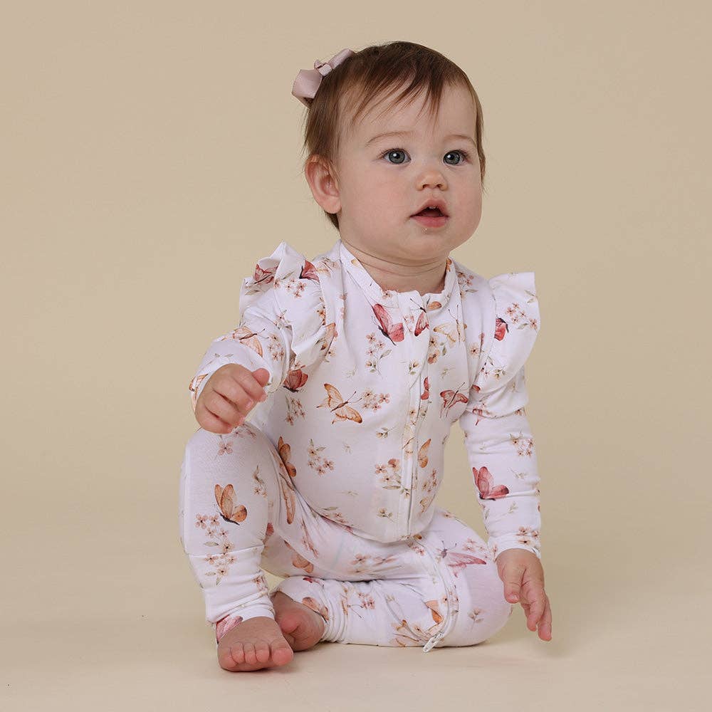 Butterfly Organic Snugglesuit Convertible Romper - Image 3