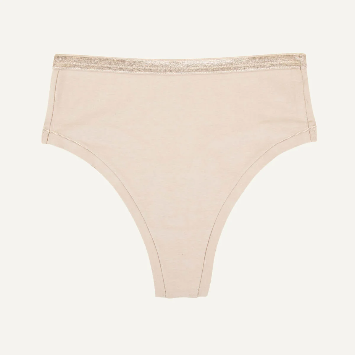 Organic Cotton High-Rise Thong | Stone - Image 2