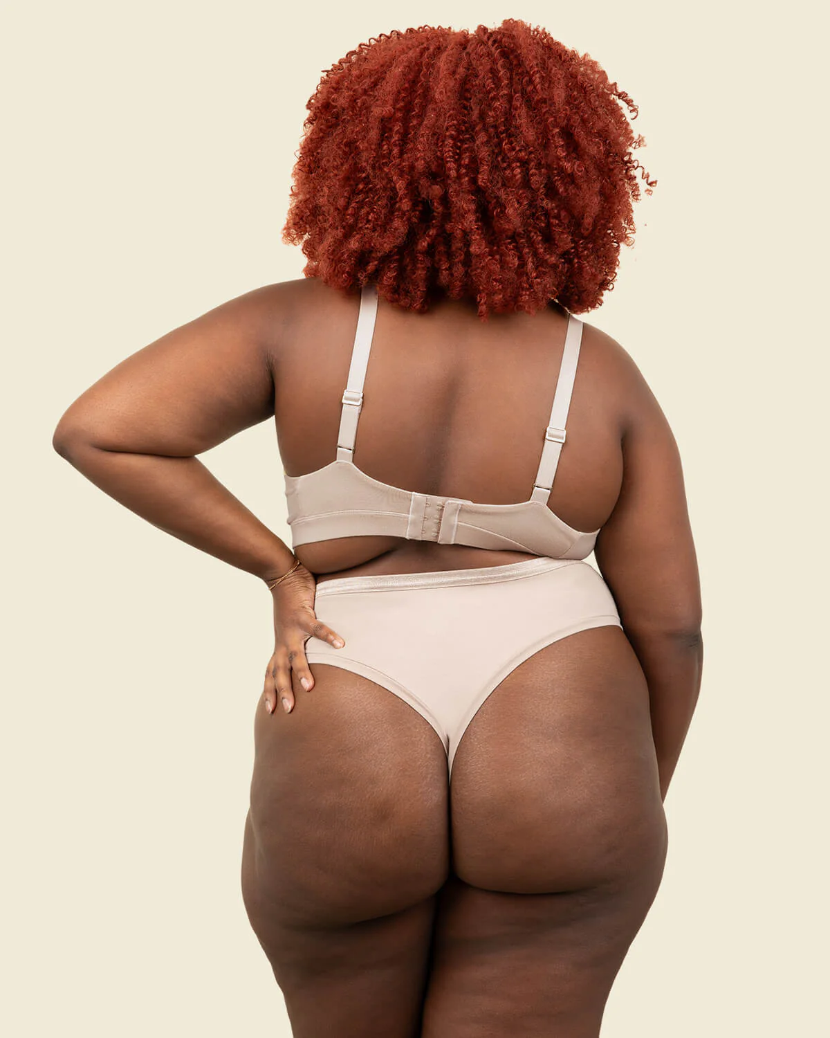 Organic Cotton High-Rise Thong | Stone - Image 4