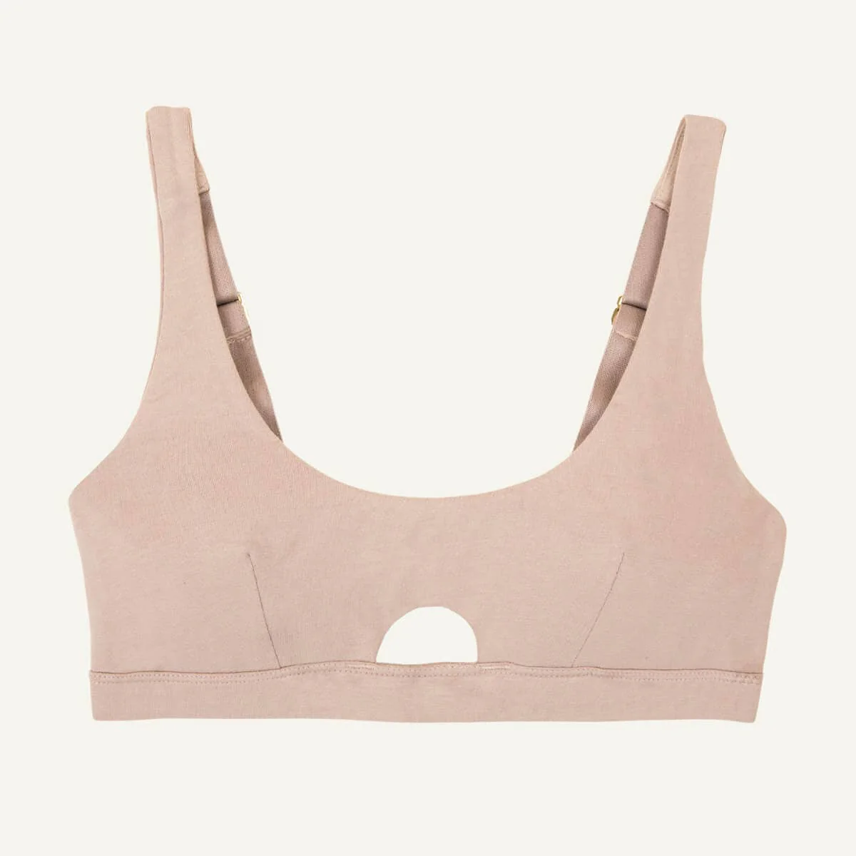 Organic Cotton Keyhole Soft Bra | Stone - Image 2