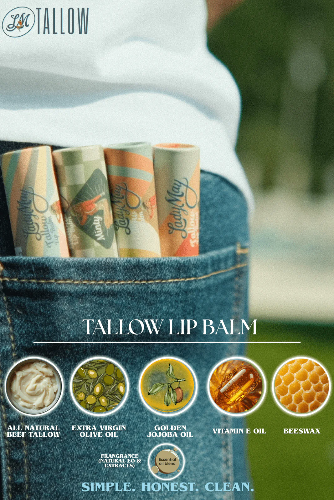 Tallow Lip Balm | Grasshopper Mint - Image 2