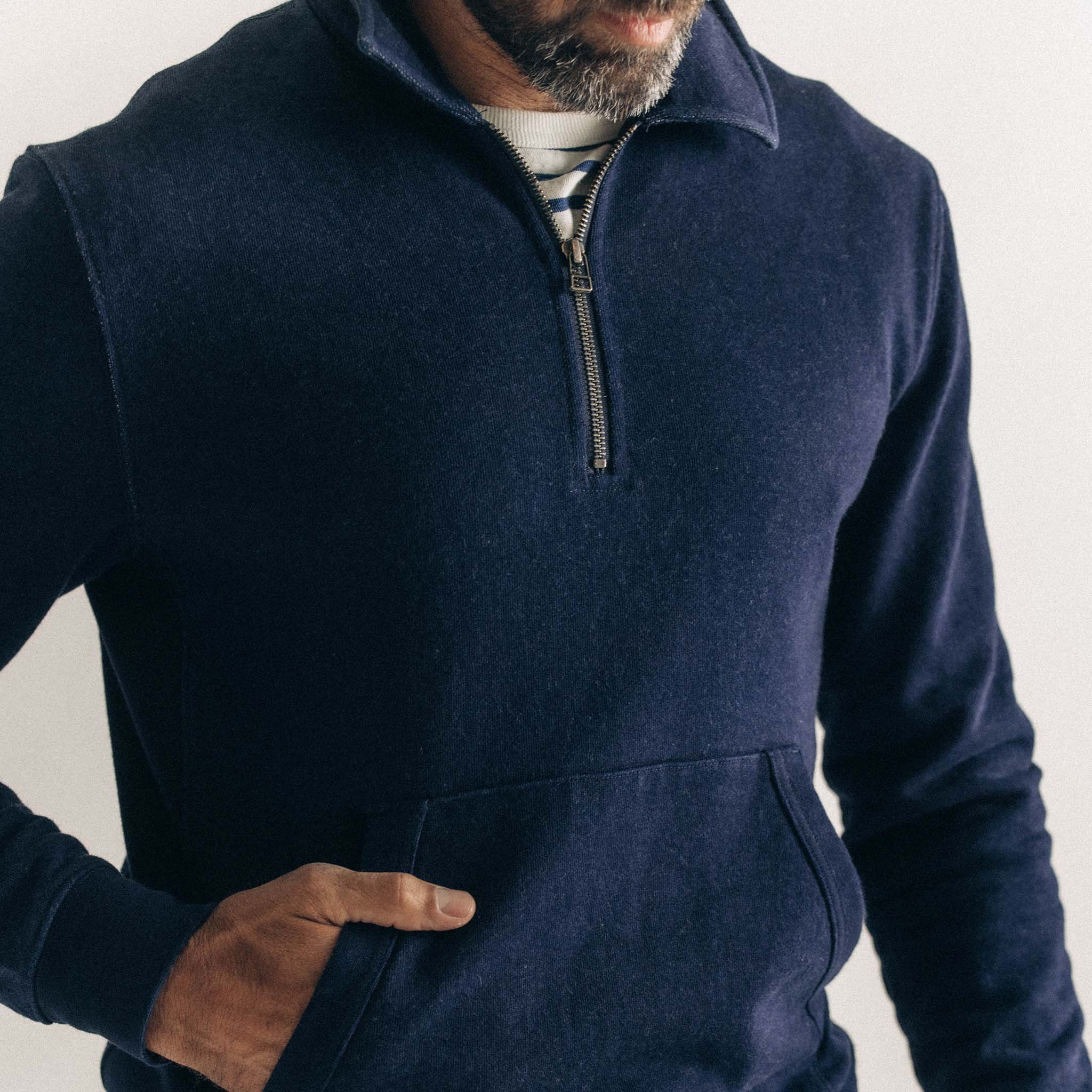 The Apres Quarter Zip | Rinsed Indigo - Image 2