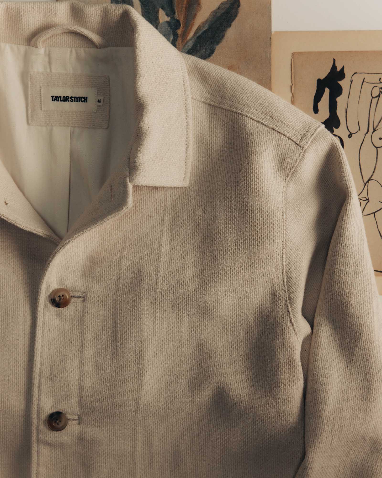 The Crew Jacket | Seeded Natural Sashiko - Image 5