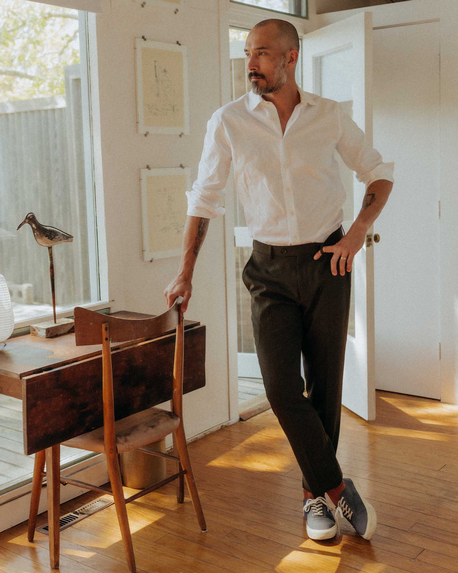 The Hyde | White Pinpoint Oxford - Image 4