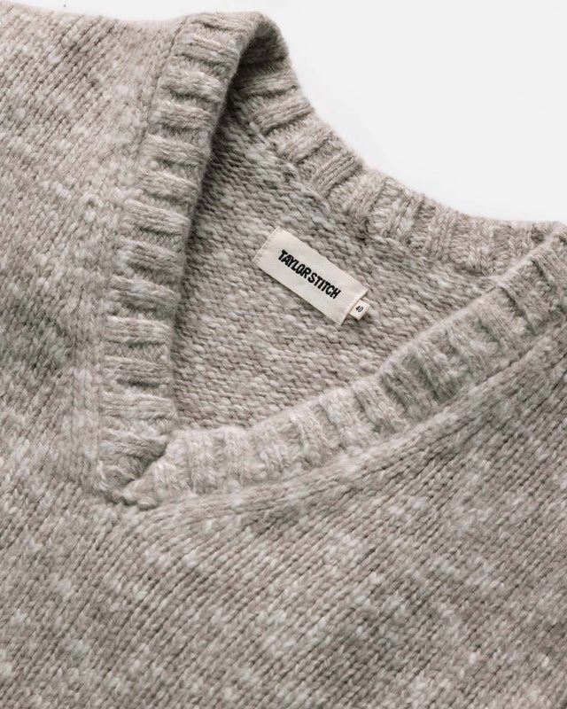The Match V-Neck Sweater | Sable Merino Slub - Image 4
