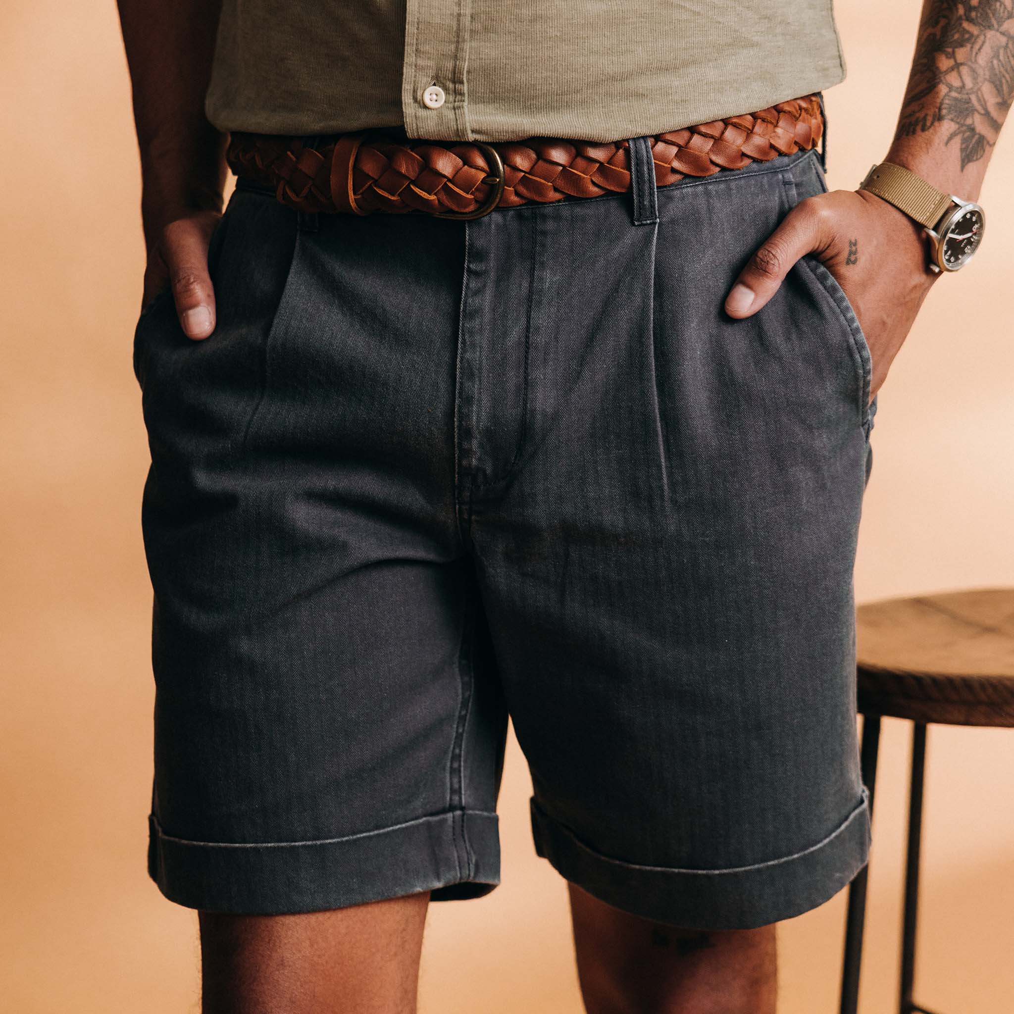The Matlow Short | Dark Navy Herringbone - Image 2