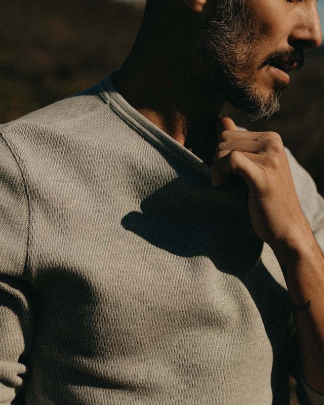 The Organic Cotton Crew | Heather Grey Waffle - Image 4