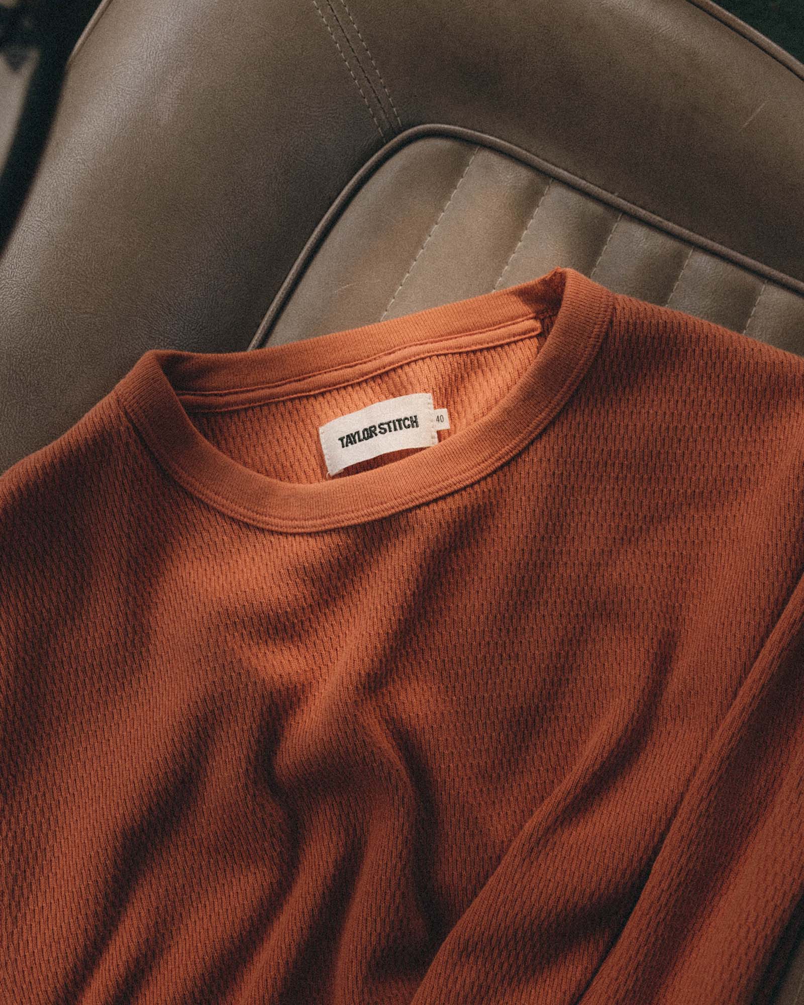 The Organic Cotton Crew | Summit Orange Waffle - Image 2