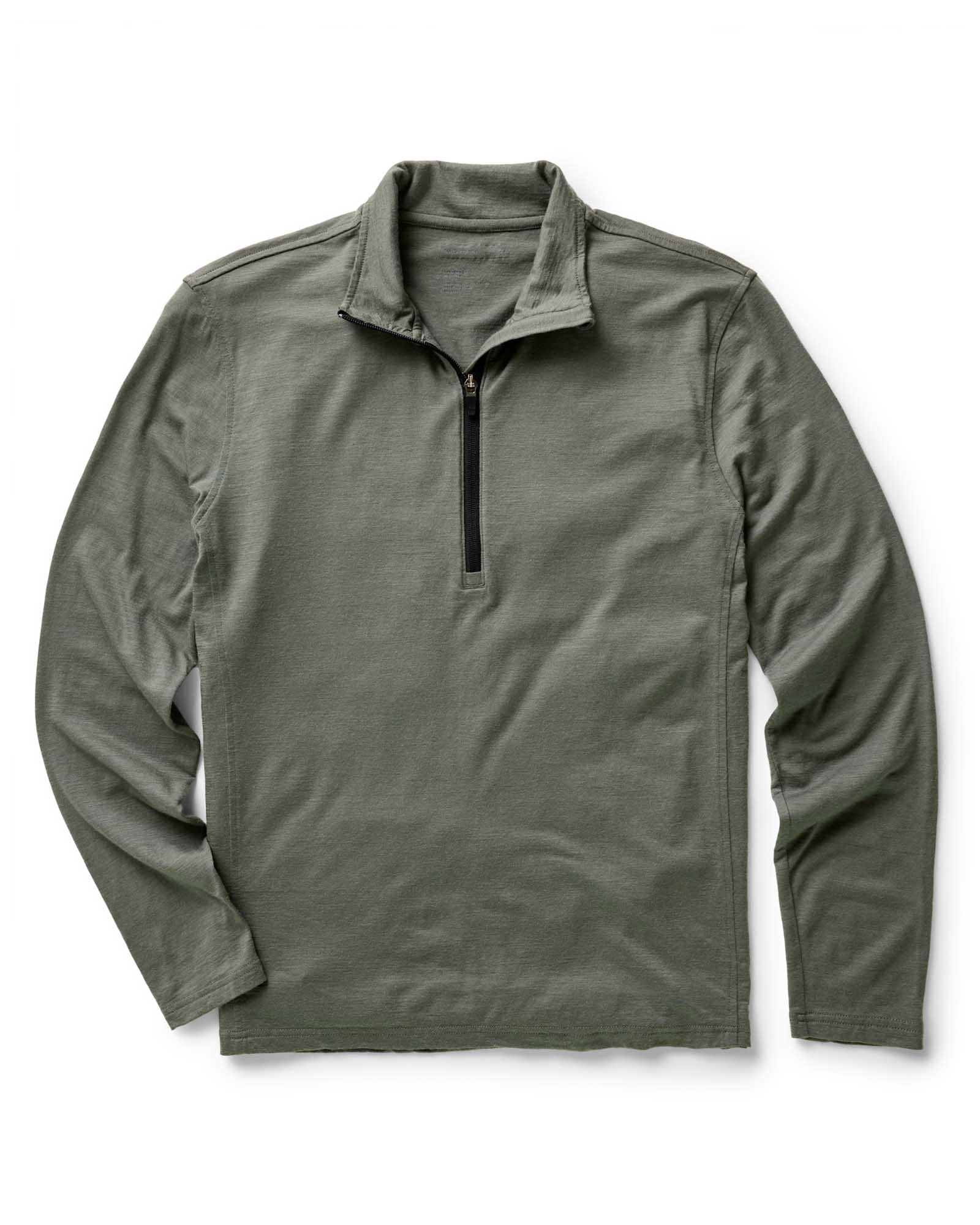 The Ridgeline Merino Half Zip | Field Olive - Image 2