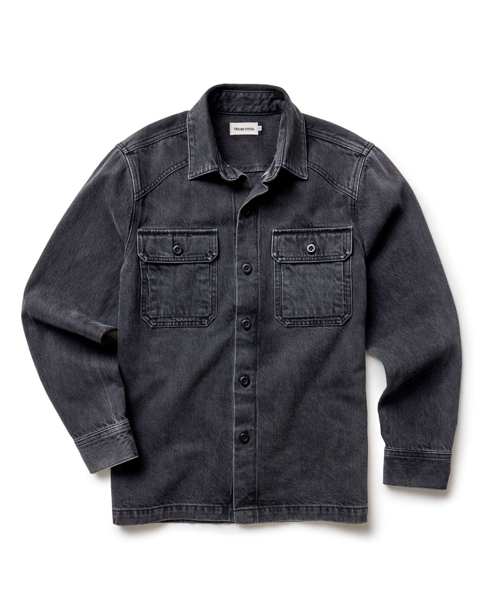 The Shop Shirt | Washed Black Organic Slub Selvedge - Image 2