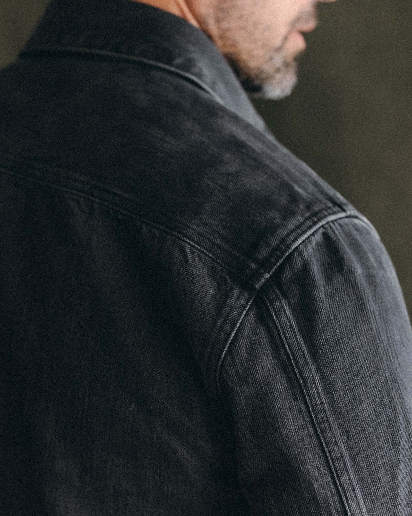 The Shop Shirt | Washed Black Organic Slub Selvedge - Image 3