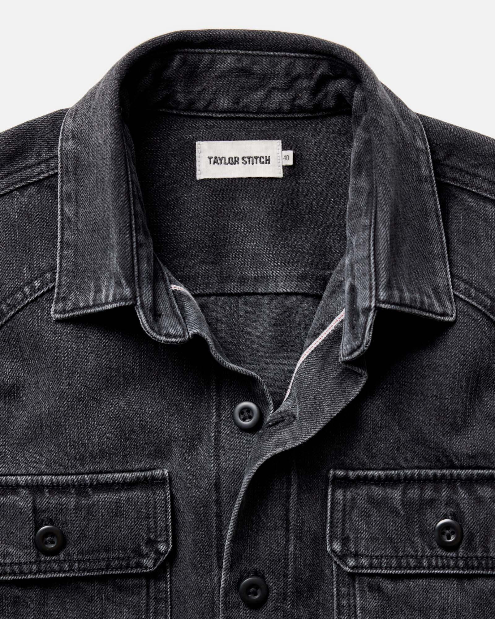 The Shop Shirt | Washed Black Organic Slub Selvedge - Image 5