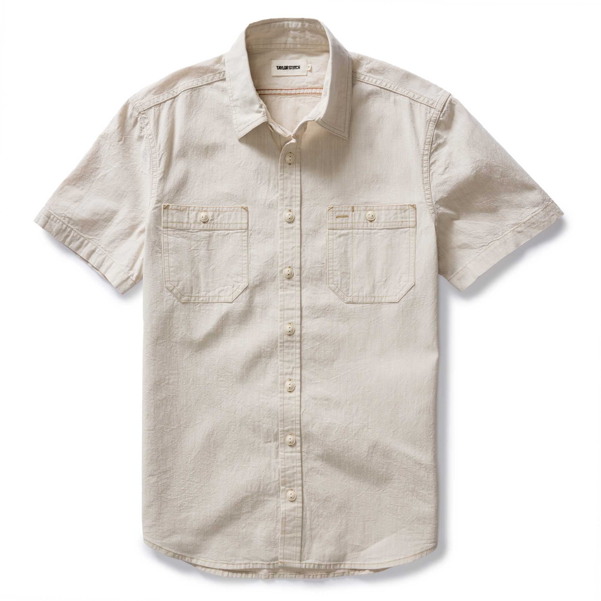 The Short Sleeve Utility Shirt | Natural Selvedge Chambray - Image 4