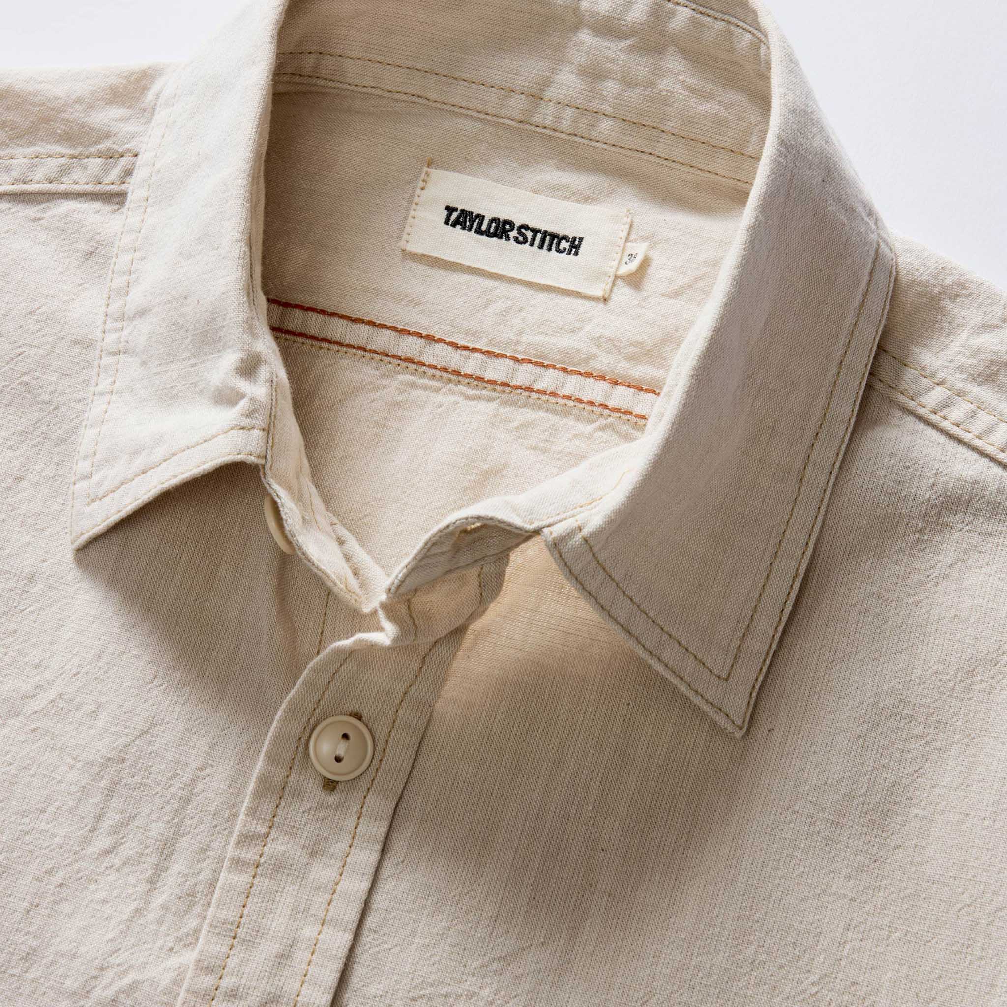 The Short Sleeve Utility Shirt | Natural Selvedge Chambray - Image 5